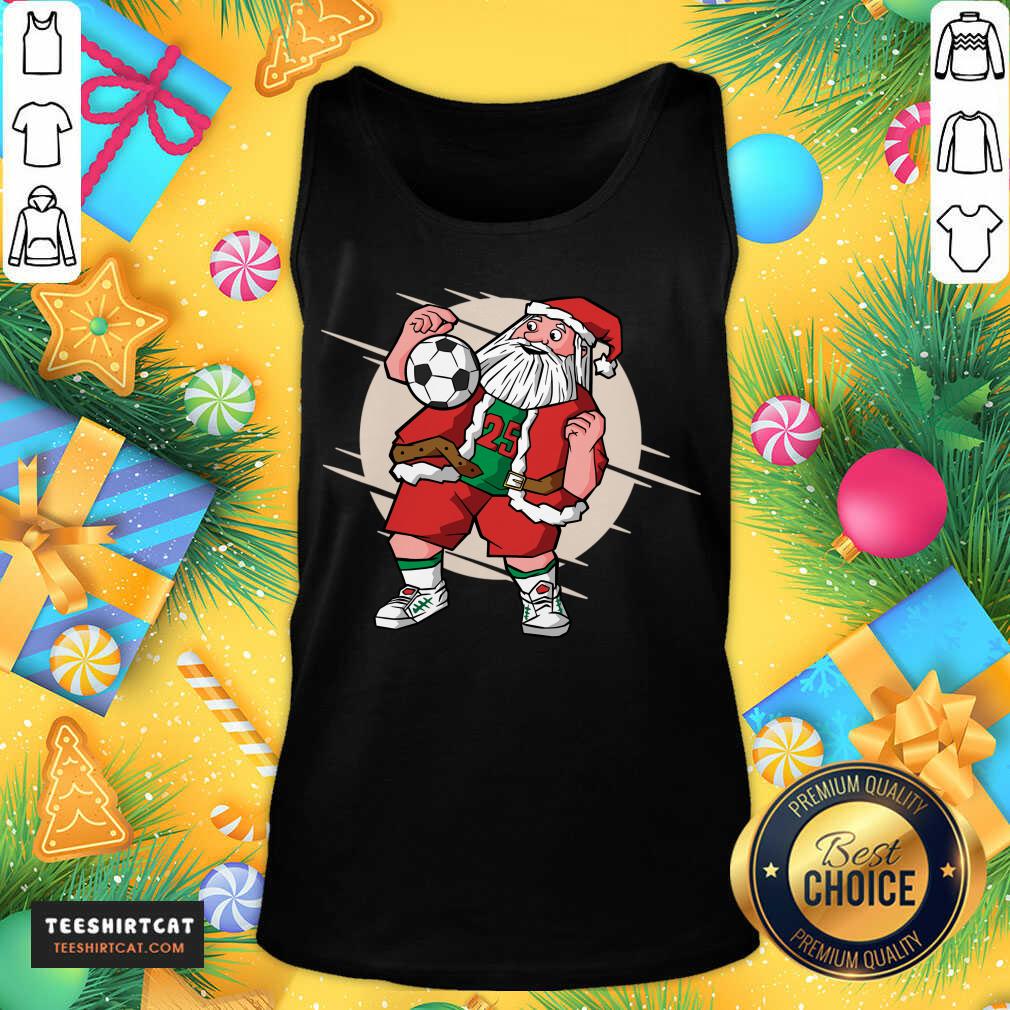 Santa Claus Playing Soccer Funny Christmas Football Control Soccer Santa Claus T-Tank Top- Design By Teeshirtcat.com Santa Claus Playing Soccer Funny Christmas Football Control Soccer Santa Claus T-Tank Top- Design By Teeshirtcat.com