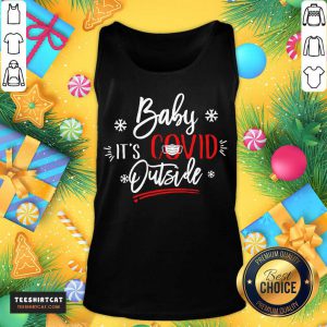Happy Christmas Baby It's Covid Outside Tank Top- Design By Teeshirtcat.com
