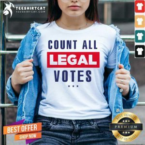 Count All Legal Votes V Neck- Design By Teeshirtcat.com