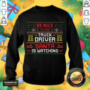Happy Santa Christmas Ugly Design For The Truck Drivers Ugly Sweater T-Sweatshirt - Design By Teeshirtcat.com