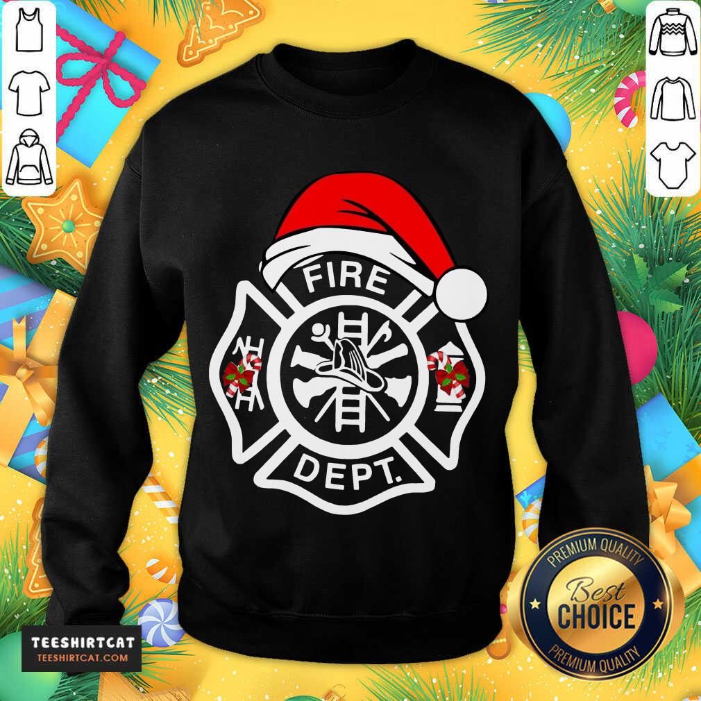 Santa Fire Dept Merry Christmas Sweatshirt- Design By Teeshirtcat.com Santa Fire Dept Merry Christmas Sweatshirt- Design By Teeshirtcat.com