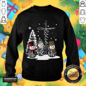 Happy Sowman Faith Hope Love Christmas Sweatshirt- Design By Teeshirtcat.com