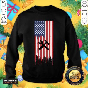 Happy Tile Setter Settling America Flag Gift T-Sweatshirt- Design By Teeshirtcat.com