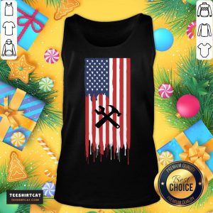 Happy Tile Setter Settling America Flag Gift T-Tank Top- Design By Teeshirtcat.com