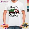 Happy Tractor Merry Christmas Tree Shirt - Design By Teeshirtcat.com