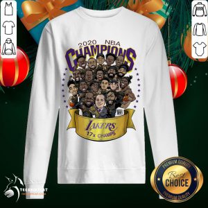 Hot 2020 NBA Champions Los Angeles Lakers 17 Champs Cartoon Sweatshirt- Design By Teeshirtcat.com