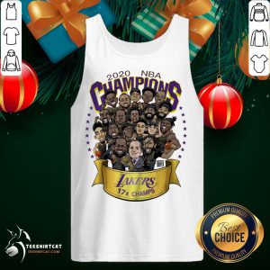 Hot 2020 NBA Champions Los Angeles Lakers 17 Champs Cartoon Tank Top- Design By Teeshirtcat.com