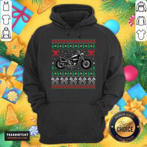 American Motorcycle Cool Biker Ugly Christmas Sweater Gift Motorcross Motorcycle Biker Christmas T-Hoodie- Design By Teeshirtcat.com