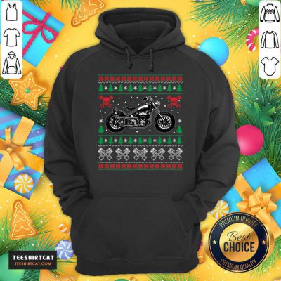  American Motorcycle Cool Biker Ugly Christmas Sweater Gift Motorcross Motorcycle Biker Christmas T-Hoodie- Design By Teeshirtcat.com