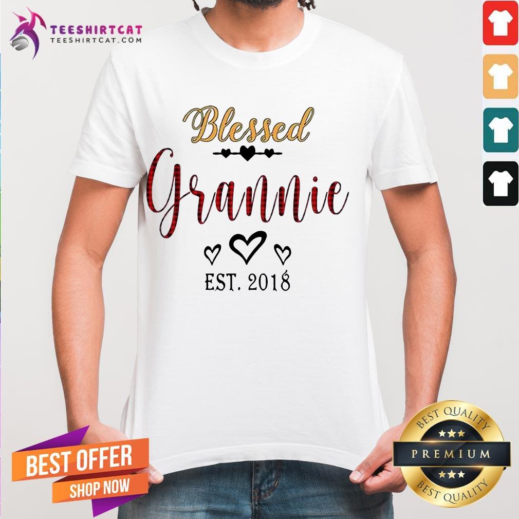 Hot Blessed Grannie Est 2018 Shirt - Design By Teeshirtcat.com