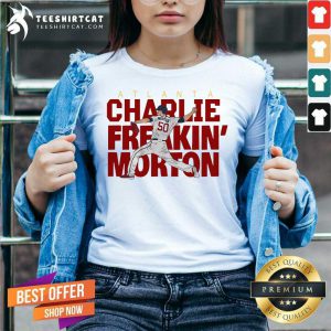 Charlie Freakin' Morton Atlanta V Neck- Design By Teeshirtcat.com