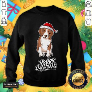 Christmas Dog Santa Claus Beagle Christmas Dog T-Sweatshirt - Design By Teeshirtcat.com