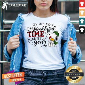 Hot It's The Most Wonderful Time Of The Year V Neck- Design By Teeshirtcat.com