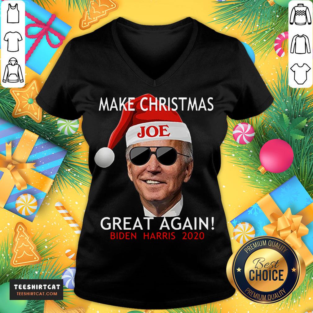 Hot Joe Biden Kamala Harris 2020 Make Christmas Great Again T-V Neck- Design By Teeshirtcat.com Hot Joe Biden Kamala Harris 2020 Make Christmas Great Again T-V Neck- Design By Teeshirtcat.com