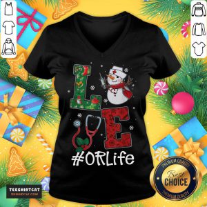 Hot Love Cna Life Snowman Nurse Christmas V Neck- Design By Teeshirtcat.com