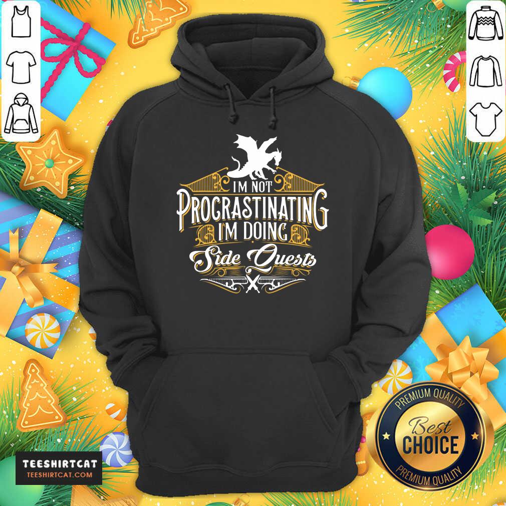Not Procrastinating Side Quests RPG Gamer Dragons Hoodie - Design By Teeshirtcat.com