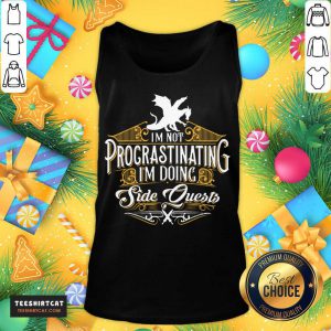 Not Procrastinating Side Quests RPG Gamer Dragons Tank Top - Design By Teeshirtcat.com