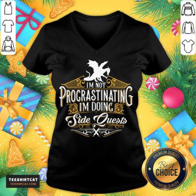 Not Procrastinating Side Quests RPG Gamer Dragons V Neck - Design By Teeshirtcat.com Not Procrastinating Side Quests RPG Gamer Dragons V Neck - Design By Teeshirtcat.com