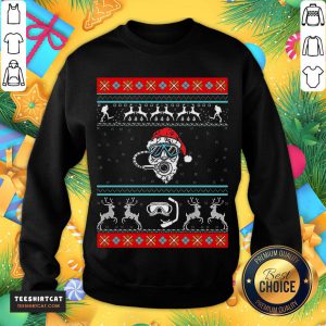 Hot Santa Claus Dive Merry Christmas Ugly Sweatshirt- Design By Teeshirtcat.com