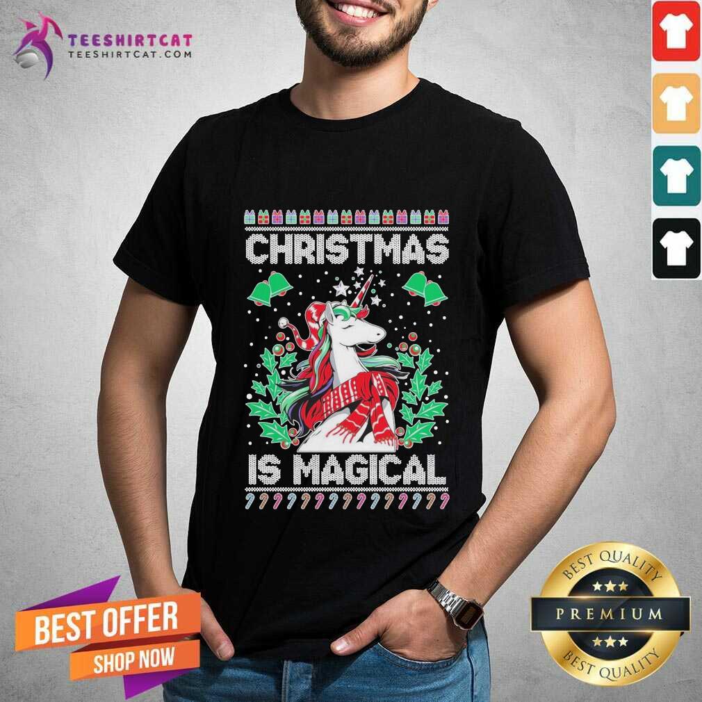 Unicorn Christmas Is Magical Ugly Christmas Shirt - Design By Teeshirtcat.com