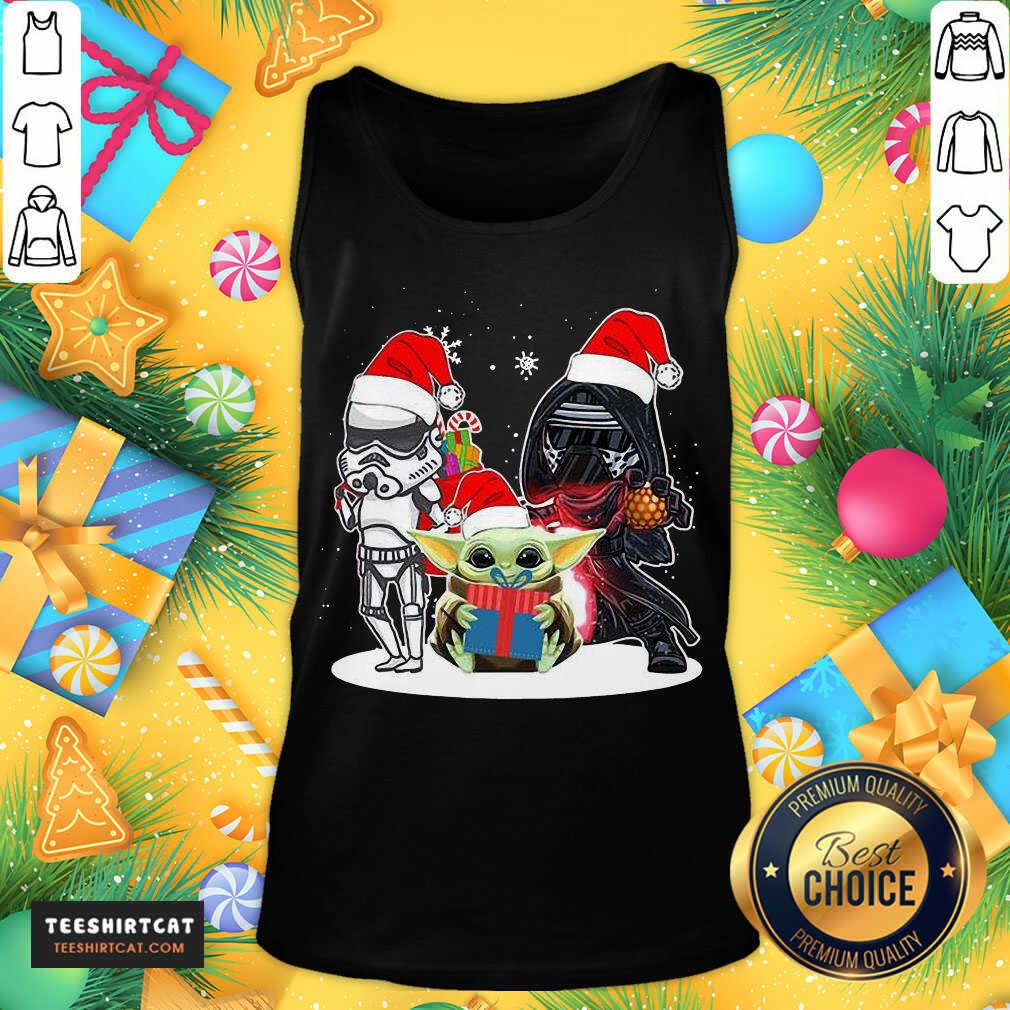 Baby Yoda And Darth Vader Stormtrooper Merry Christmas Light Tank Top- Design By Teeshirtcat.com Baby Yoda And Darth Vader Stormtrooper Merry Christmas Light Tank Top- Design By Teeshirtcat.com