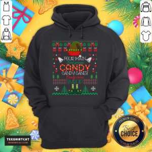 Nice Four Main Food Groups Elf Buddy Christmas Pajama Four Main Food Groups T-Hoodie - Design By Teeshirtcat.com
