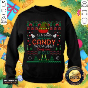 Nice Four Main Food Groups Elf Buddy Christmas Pajama Four Main Food Groups T-Sweatshirt - Design By Teeshirtcat.com