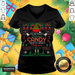 Nice Four Main Food Groups Elf Buddy Christmas Pajama Four Main Food Groups T-V Neck - Design By Teeshirtcat.com