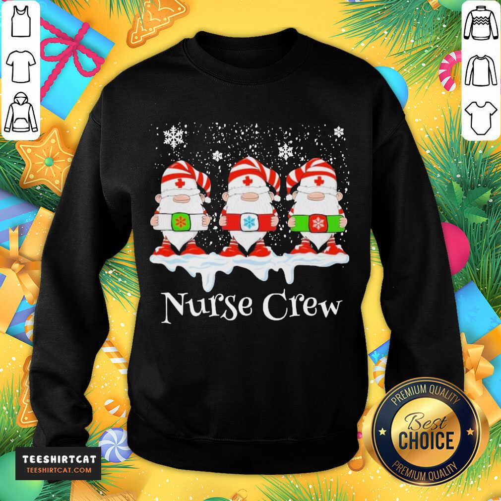 Gnome Nurse Crew Merry Christmas 2020 Sweatshirt- Design By Teeshirtcat.com