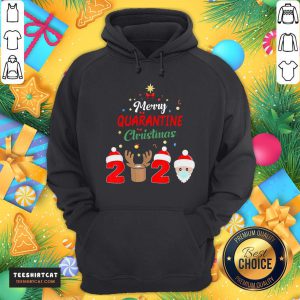 Nice Mery Quarantine Christmas 2020 Xmas Pajamas Holidays Hoodie- Design By Teeshirtcat.com