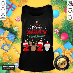 Nice Mery Quarantine Christmas 2020 Xmas Pajamas Holidays Tank Top- Design By Teeshirtcat.com