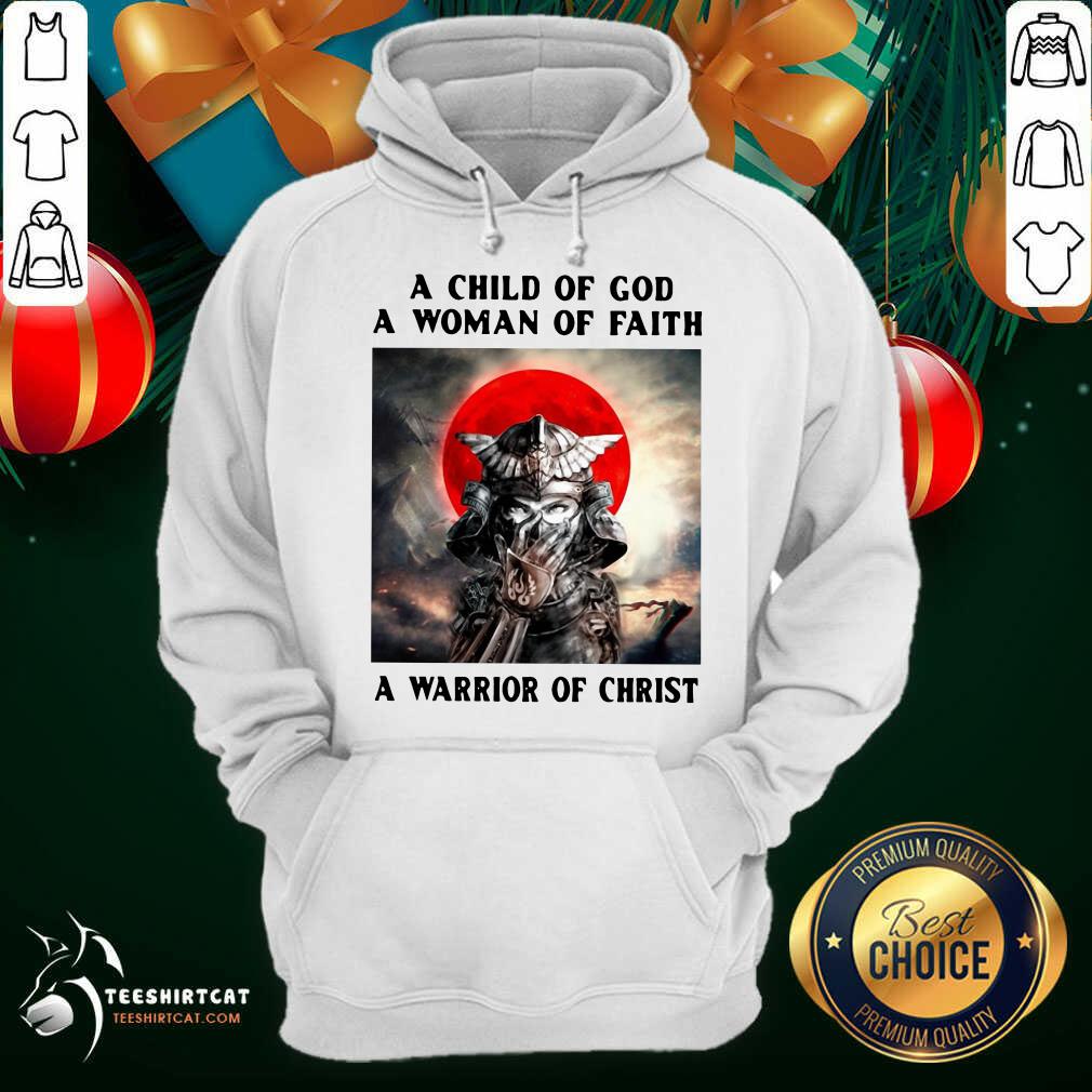 Samurai A Child Of God A Woman Of Faith A Warrior Of Christ Hoodie- Design By Teeshirtcat.com