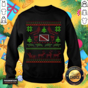 Nice Swim Turtle Ugly Christmas Sweatshirt- Design By Teeshirtcat.com
