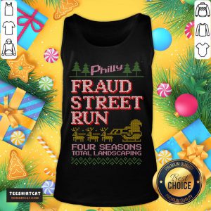 Official Fraud Street Run Ugly Christmas Sweater Fraud Street Run T-Tank Top - Design By Teeshirtcat.com