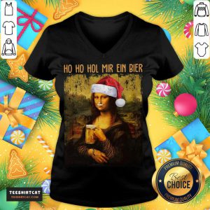 Ho Ho Hol Mir Ein Bier Christmas V Neck - Design By Teeshirtcat.com