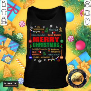 Official Merry Christmas In Different Languages Xmas Merry Christmas T-Tank Top - Design By Teeshirtcat.com