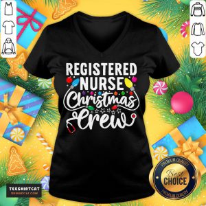 Official Registered Nurse Christmas Crew Rn LPN Nursing Squad Gift Registered Nurse Christmas Crew Rn Lpn T-V Neck- Design By Teeshirtcat.com