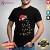 Black Cat Santa Light Merry Christmas Shirt - Design By Teeshirtcat.com