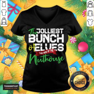 Original Funny Christmas Quotes Jolliest Bunch Of A Holes Ugly Christmas Gift T-V Neck- Design By Teeshirtcat.com