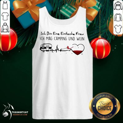 Ich Bin Eine Einfache Frau Ich Mag Camping Und Wein Tank Top- Design By Teeshirtcat.com Ich Bin Eine Einfache Frau Ich Mag Camping Und Wein Tank Top- Design By Teeshirtcat.com