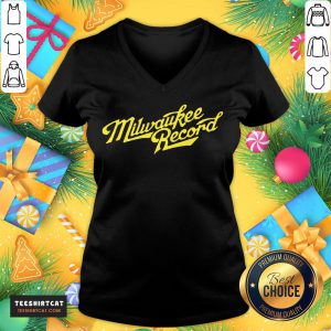 Original Milwaukee Record T-V Neck - Design By Teeshirtcat.com