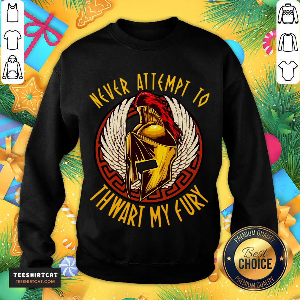 Never Attempt To Thwart My Fury Sweatshirt- Design By Teeshirtcat.com