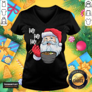 Original Santa Ramen Noodles V Neck- Design By Teeshirtcat.com