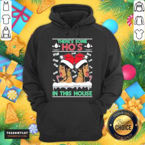 Ugly Christmas Sweater WAP There'S Some Hos In This House Unisex Hoodie- Design By Teeshirtcat.com