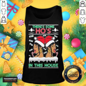 Ugly Christmas Sweater WAP There'S Some Hos In This House Unisex Tank Top- Design By Teeshirtcat.com