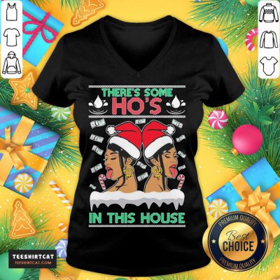 Ugly Christmas Sweater WAP There'S Some Hos In This House Unisex V Neck- Design By Teeshirtcat.com Ugly Christmas Sweater WAP There'S Some Hos In This House Unisex V Neck- Design By Teeshirtcat.com