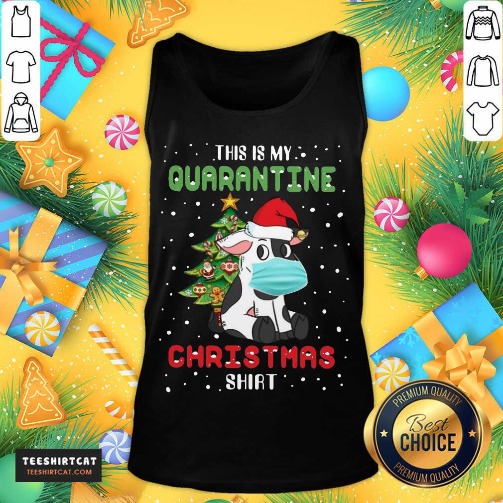 Cow Santa Face Mask This Is My Quarantine Christmas Tank Top- Design By Teeshirtcat.com Cow Santa Face Mask This Is My Quarantine Christmas Tank Top- Design By Teeshirtcat.com