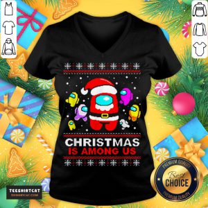 Perfect Imposter Ugly Christmas Is Among Us V Neck- Design By Teeshirtcat.com