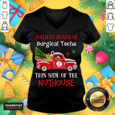 Jolliest Bunch Of Surgical Techs This Side Of The Nuthouse V Neck - DesIgn By Teeshirtcat.com Jolliest Bunch Of Surgical Techs This Side Of The Nuthouse V Neck - DesIgn By Teeshirtcat.com