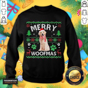 Labrador Santa Merry Woofmas Ugly Christmas Sweatshirt- Design By Teeshirtcat.com